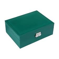 Caja de joyero organizador  de doble compartimiento