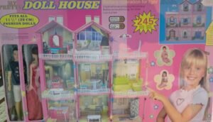 juego de m CASA DE MUÑECAS Y MUECO DE 245 PIEZAS EN 3 PISOS - MY PRETTY